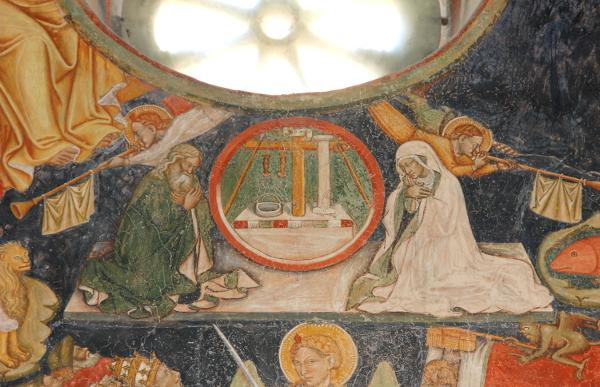 Visita guidata a Soleto affresco del giudizio universale sulla parete ovest della chiesetta di Santo Stefano